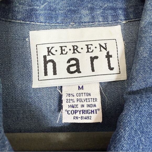 KEREN hart, Festive Snowman Vest - Blue and Cream. Size Medium. Excellent cond! - Picture 3 of 5